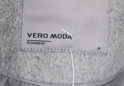 Womens UK Size M VERO MODA Grey Overcoat