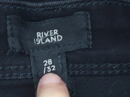 Womens UK Size 28 River Island Slim Fit Skinny Black Jeans