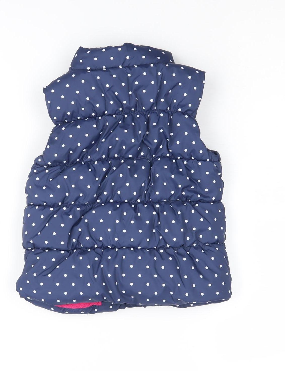babyGap Girls Blue Polka Dot Puffer Jacket 2 Years