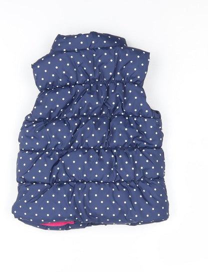 babyGap Girls Blue Polka Dot Puffer Jacket 2 Years