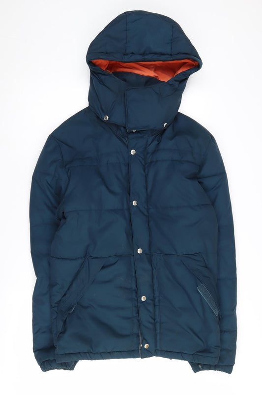 Womens UK Size M H&M Blue Puffer Jacket