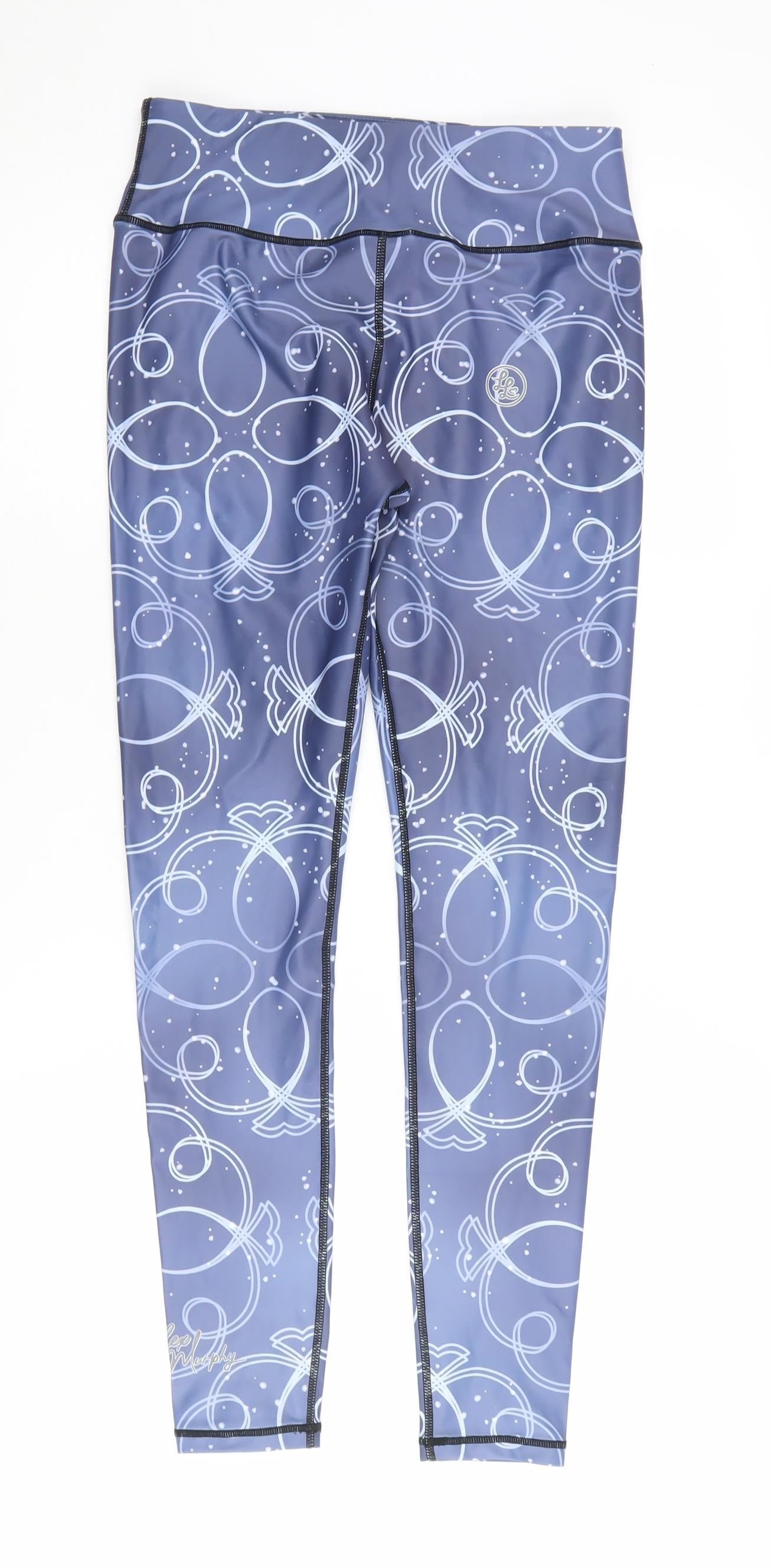 Alex Murphy Women's Blue Geometric Ankle Leggings S