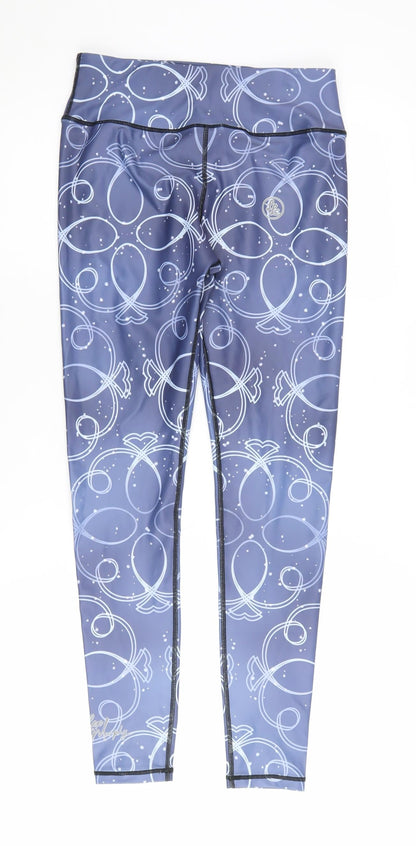Alex Murphy Women's Blue Geometric Ankle Leggings S
