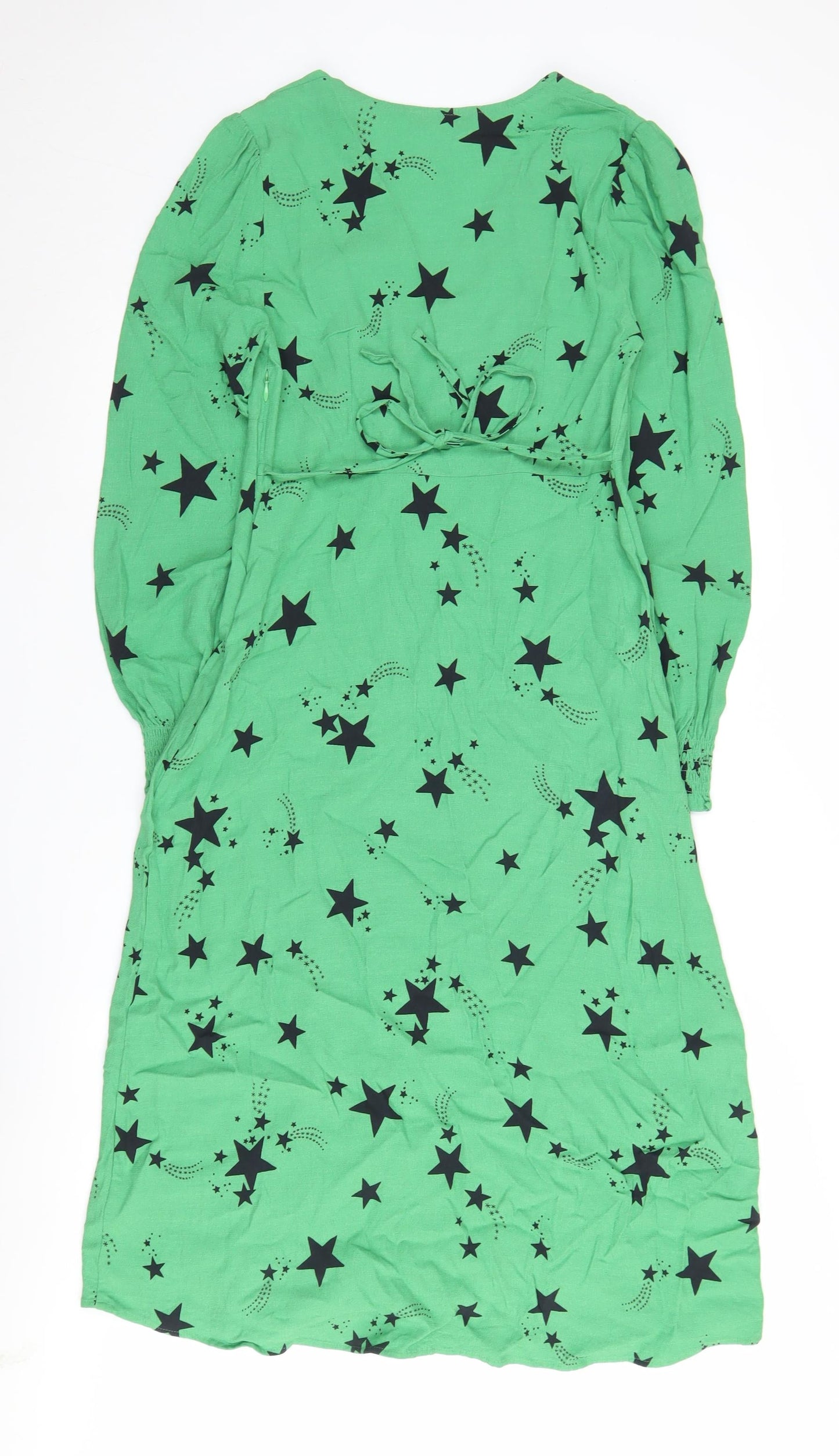 Marks and Spencer Women's Green Star Wrap Dress Size 8