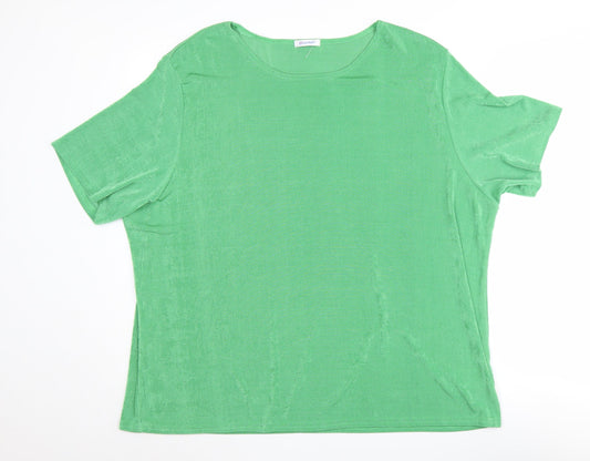 Womens UK Size 26 Damart Green Basic T-Shirt