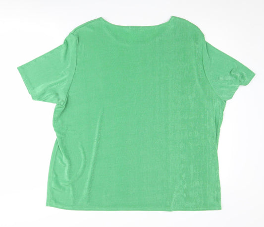 Womens UK Size 26 Damart Green Basic T-Shirt