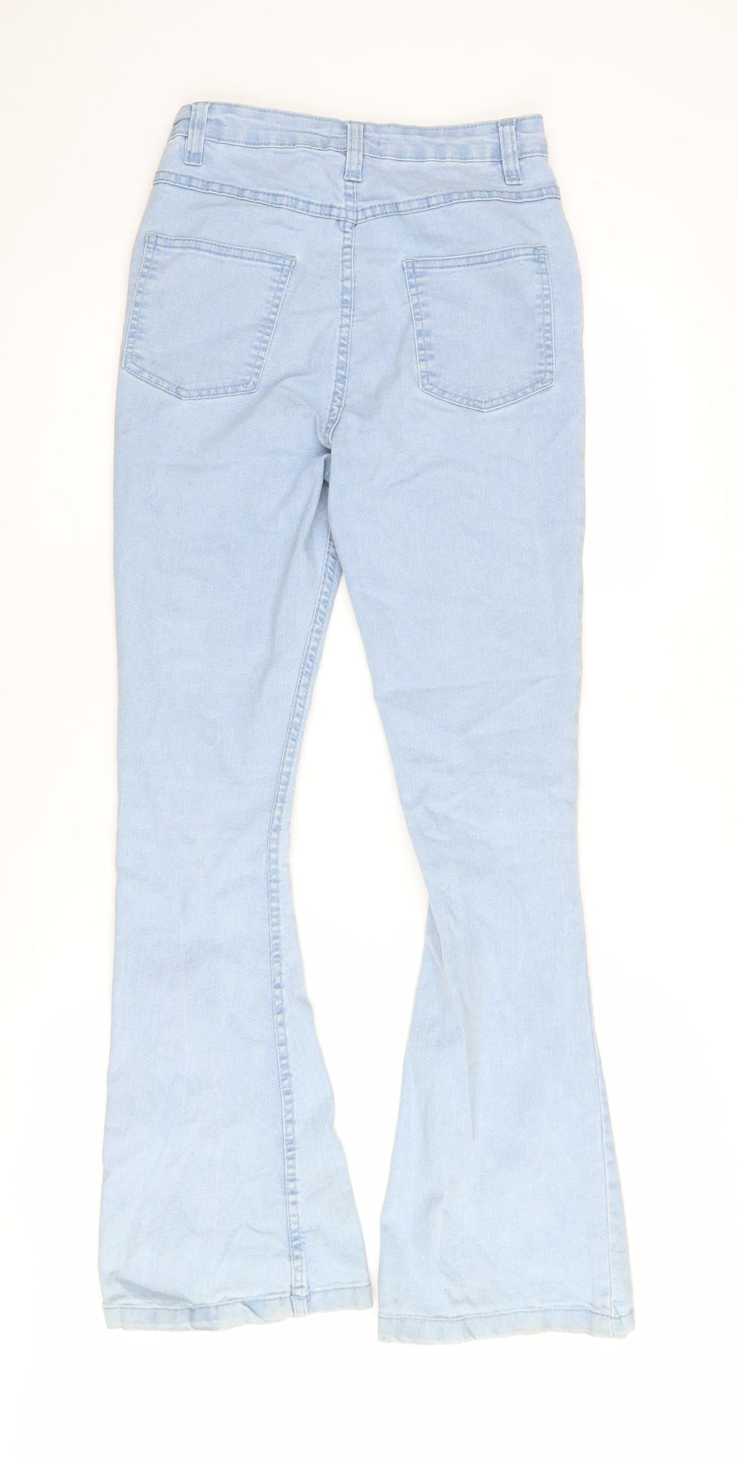 PrettyLittleThing Women's Blue Flared Denim Jeans Size 6