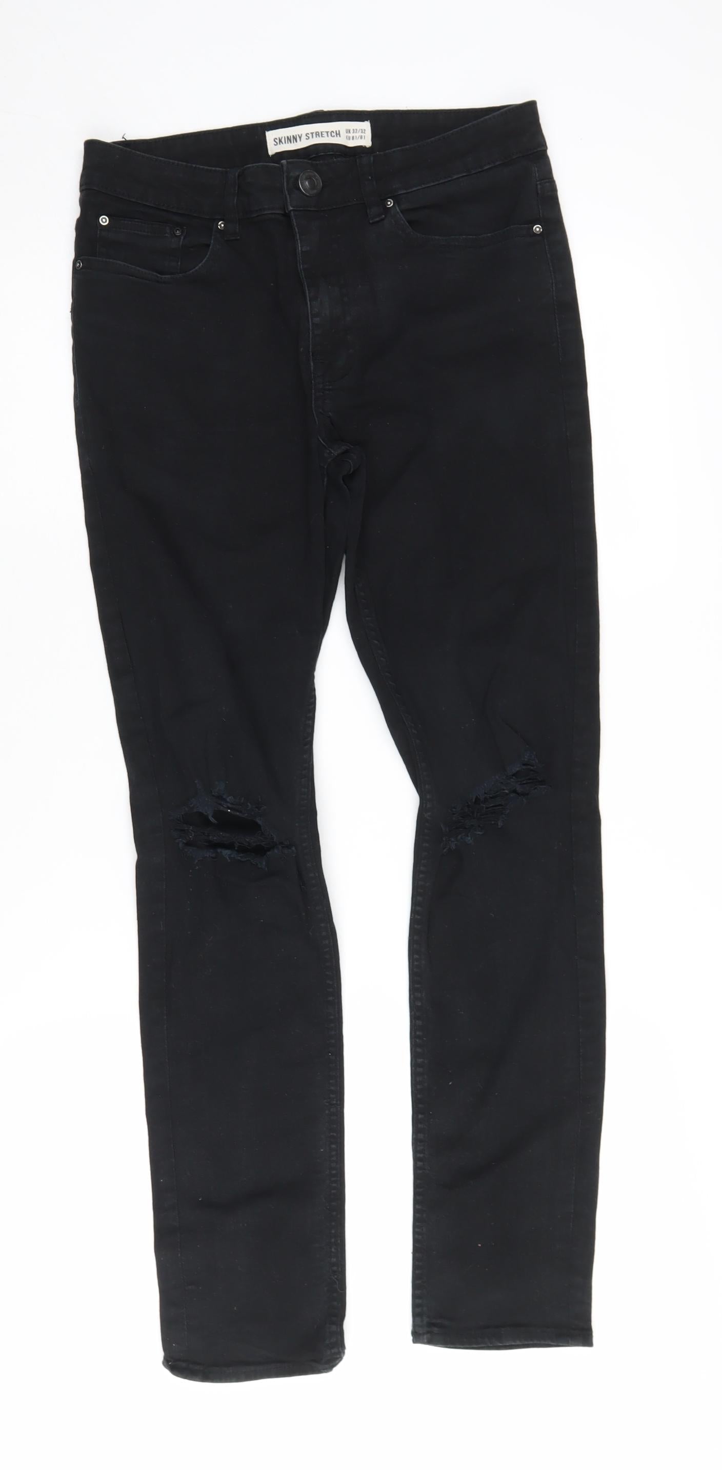 New Look Men's Black Skinny Stretch Jeans Size 32