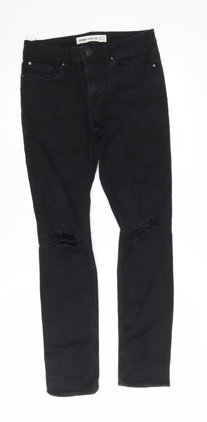 New Look Men's Black Skinny Stretch Jeans Size 32