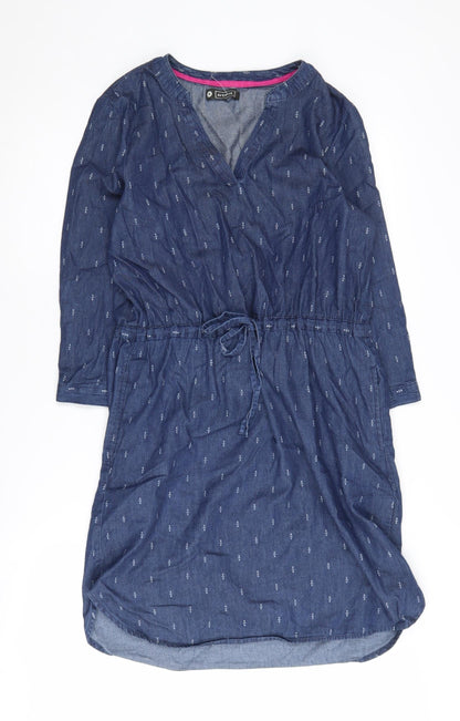 Avenue Women’s Blue Denim Shirt Dress Size 8