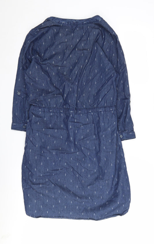 Avenue Women’s Blue Denim Shirt Dress Size 8