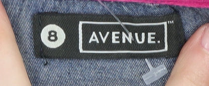 Avenue Women’s Blue Denim Shirt Dress Size 8