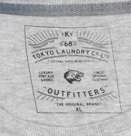 Tokyo Laundry Men's Grey XL Graphic T-Shirt