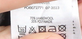 Crew Clothing Co. Men's Grey XL Cable-Knit Full Zip Jumper