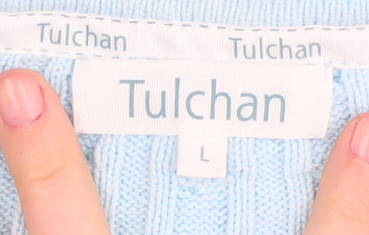 Womens UK Size L Tulchan Blue Pullover Jumper