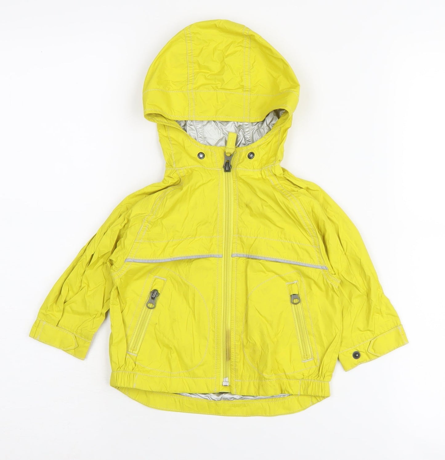 BabyGap Unisex Yellow Puffer Jacket, 6-12 Months, Hooded