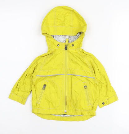 BabyGap Unisex Yellow Puffer Jacket, 6-12 Months, Hooded
