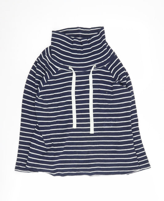 Marks and Spencer Women's Blue Striped Pullover Jumper