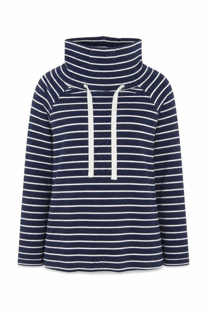 Marks and Spencer Women's Blue Striped Pullover Jumper