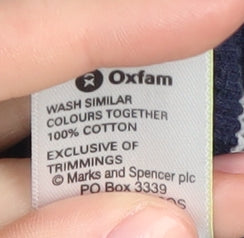 Marks and Spencer Women's Blue Striped Pullover Jumper