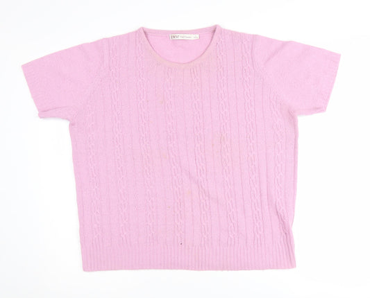 Womens UK Size L EWM Pure Classics Pink Pullover Jumper