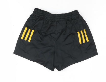 Adidas Boys Black Athletic Shorts 3-4Y - Lightweight Activewear