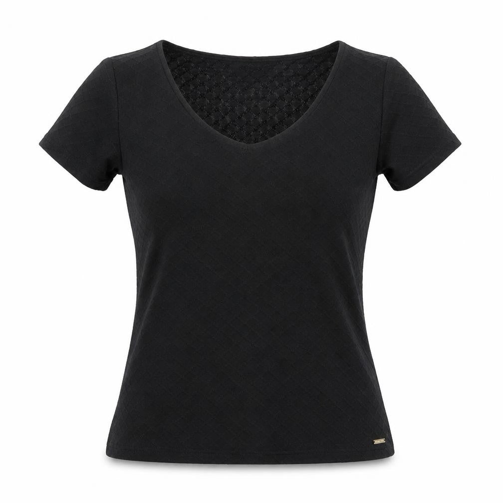 Womens UK Size S Jacques Vert Black Basic T-Shirt
