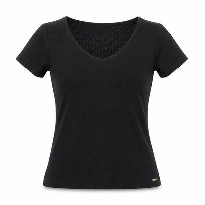 Womens UK Size S Jacques Vert Black Basic T-Shirt