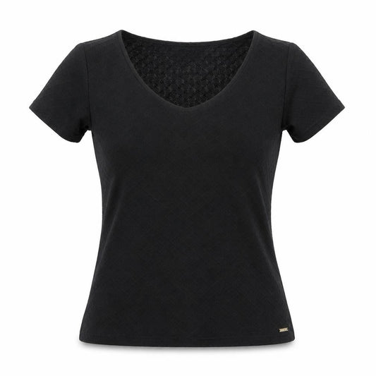 Womens UK Size S Jacques Vert Black Basic T-Shirt