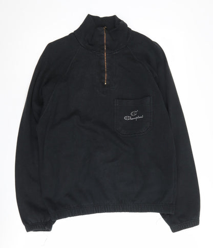 Mens UK Size M Champion Black Pullover Sweatshirt