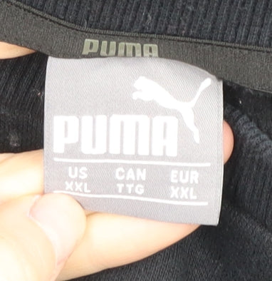 Puma Unisex Black Logo Sweatshirt 2XL Pullover