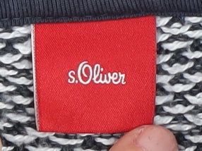 s.Oliver Girls Grey Knit Pullover Hoodie XS Long Sleeve