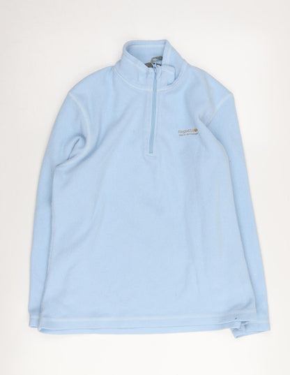 Regatta Women's Blue Fleece 1/2 Zip Sweatshirt UK 12