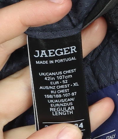 Mens UK Size 42 Jaeger Regular Grey Suit Jacket