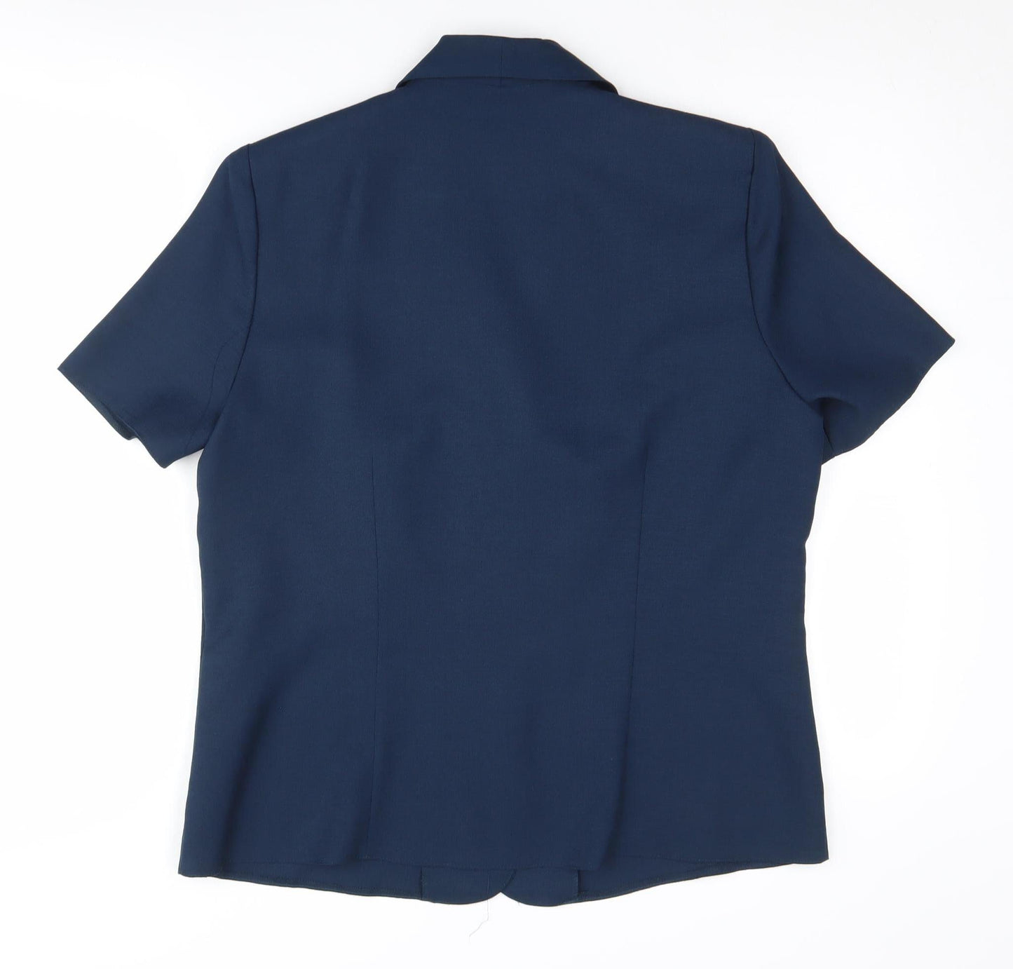 Honor Millburn Women's Blue Button-Up Blouse, Size 14, Polyester