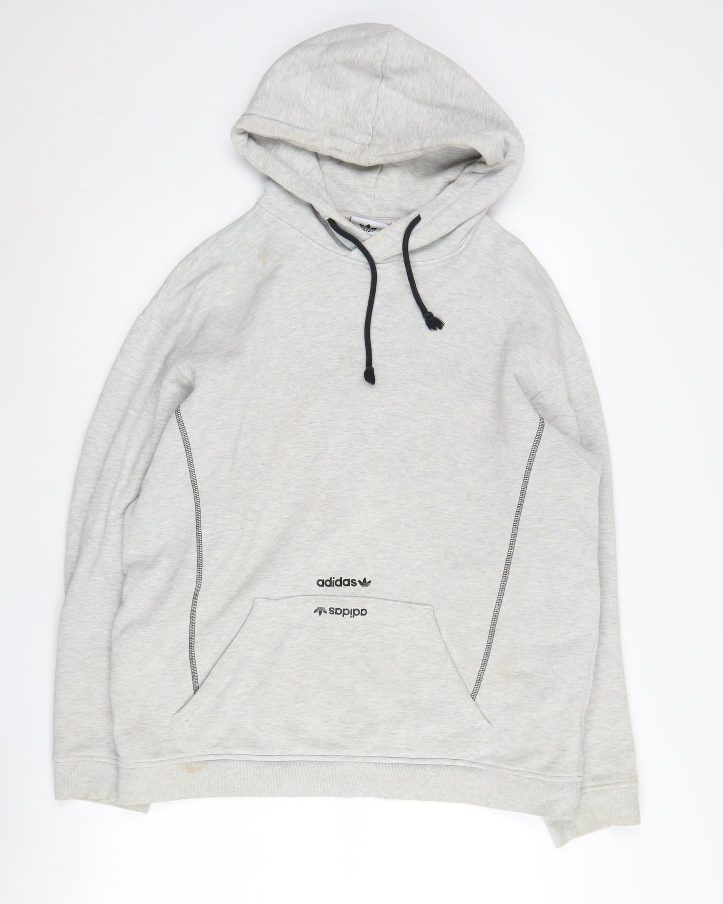 Mens UK Size S adidas Grey Pullover Hoodie