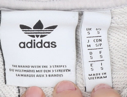 Mens UK Size S adidas Grey Pullover Hoodie
