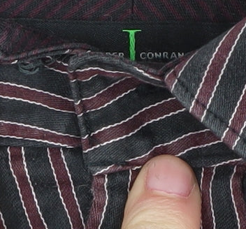 Jasper Conran Men's Black Striped Long Sleeve Shirt - 15.5