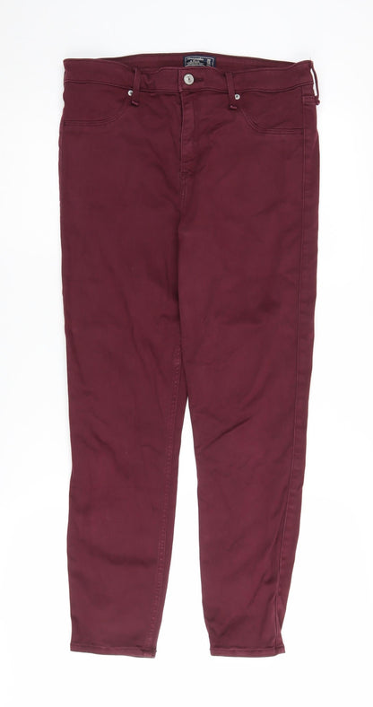 Abercrombie & Fitch Women's Red Slim Jegging Jeans Size 10