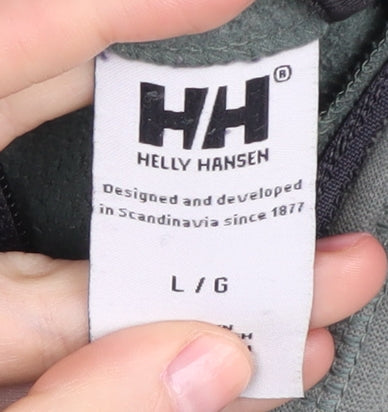 Mens UK Size L Helly Hansen Green Pullover Sweatshirt
