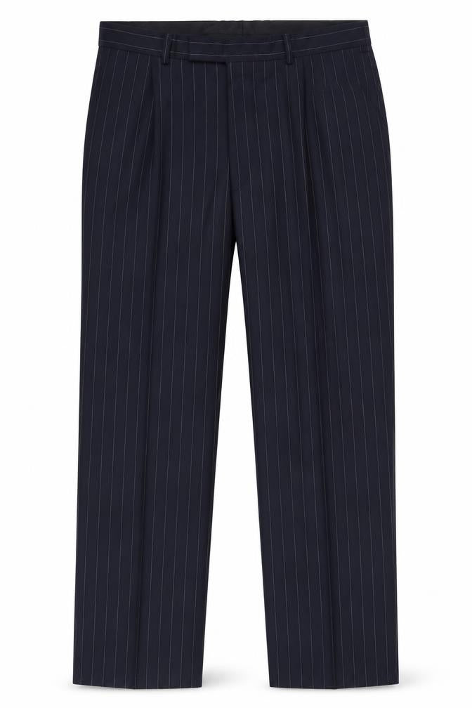 Mens UK Size 56L Jaeger Regular Fit Dress Pants Blue Trousers