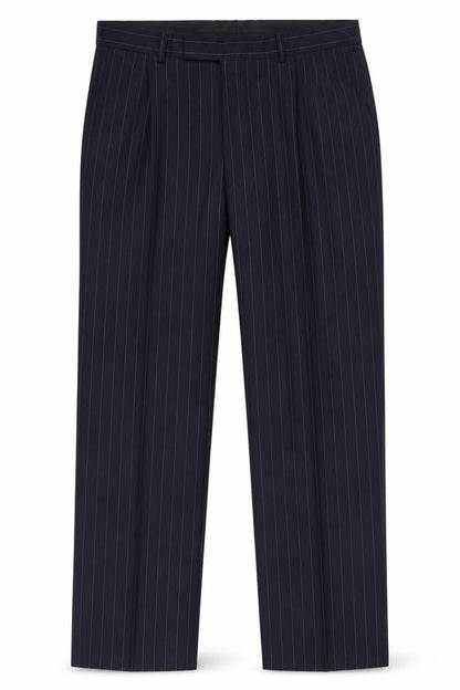 Mens UK Size 56L Jaeger Regular Fit Dress Pants Blue Trousers