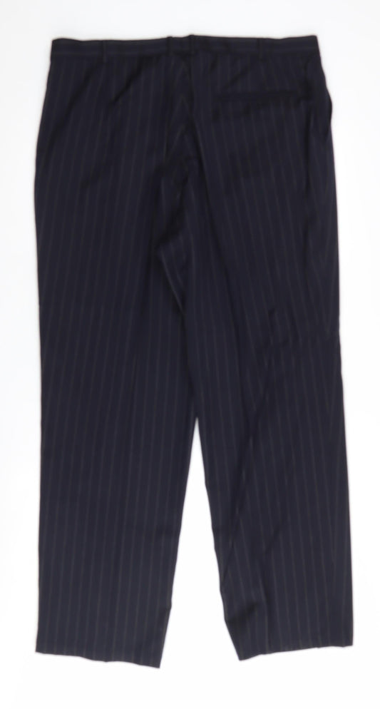 Jaeger Men's Blue Dress Pants 56L Pinstripe