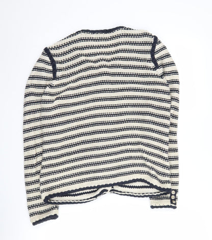 Jasper Conran Women's Black Striped Cardigan Size 14