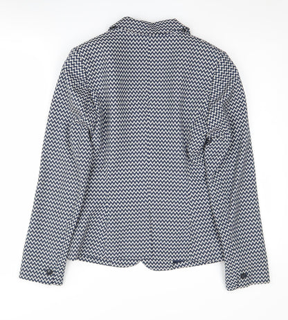 Jasper Conran Women's Blue Chevron Blazer Size 8