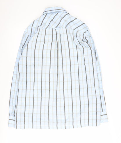 Ben Sherman Men's Blue Plaid Button-Up Shirt Medium