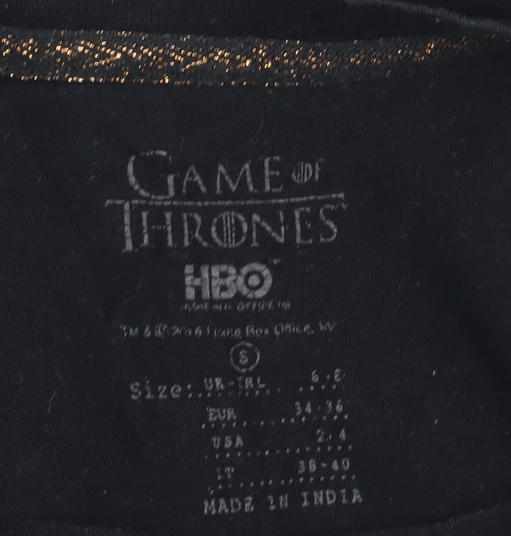 Game of Thrones Women's Black Graphic Nightshirt Size S