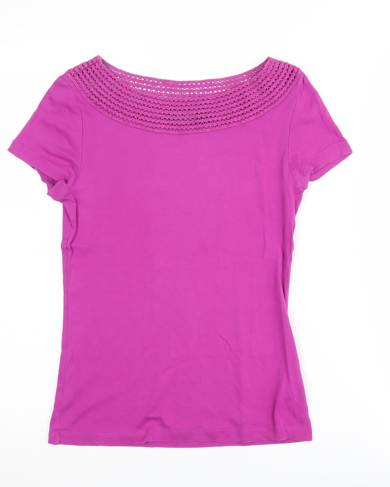 Womens UK Size S Lauren Ralph Lauren Purple Basic T-Shirt