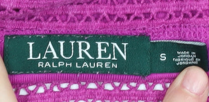 Womens UK Size S Lauren Ralph Lauren Purple Basic T-Shirt