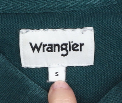 Wrangler Men's Green Polo Shirt, S, Casual Short Sleeve